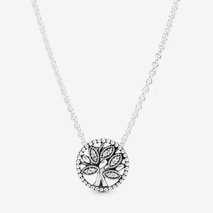 SOLD - Pandora Sparkling Family Tree Necklace - Sterling Silver